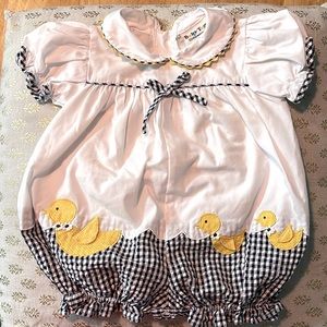 Vintage baby togs, adorable duck onesie.